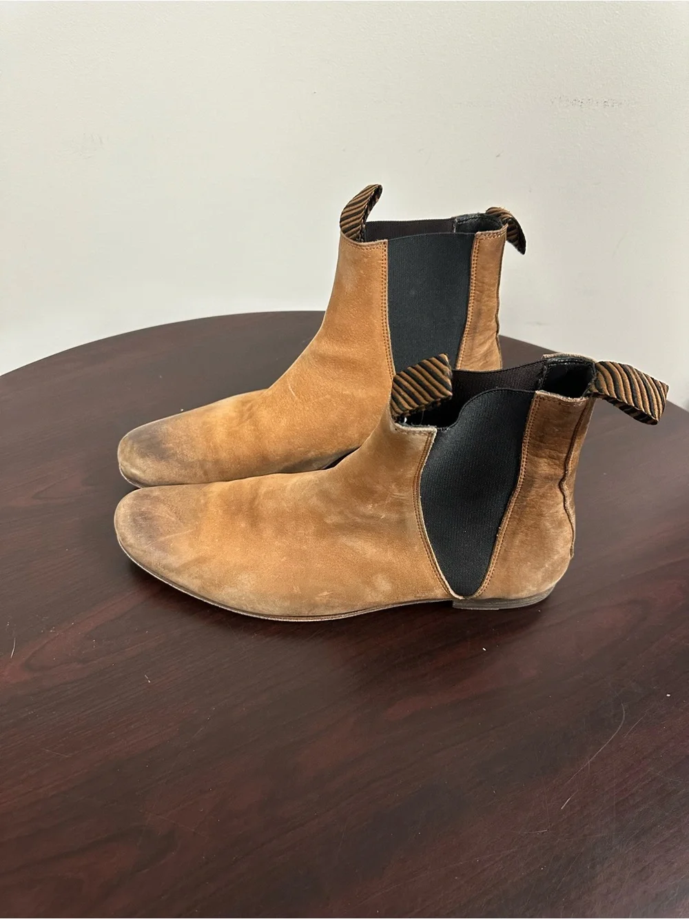 Billy Reid Men's Suede Chelsea Boots - Brown Size 13